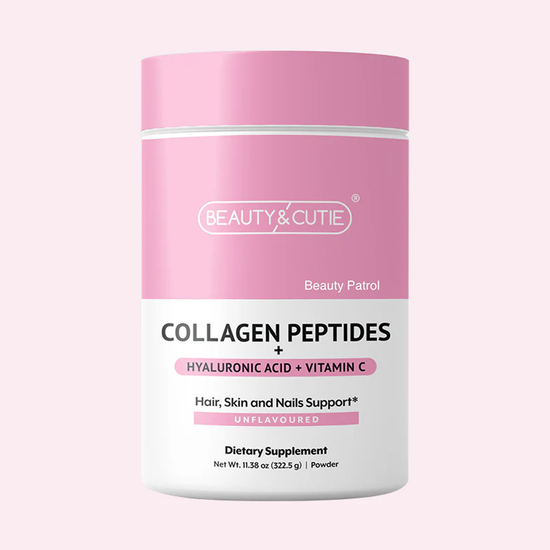 Beauty Patrol collagen powder jar front view